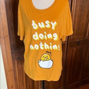 Love Tribe Orange 'Busy Doing Nothing' Tee